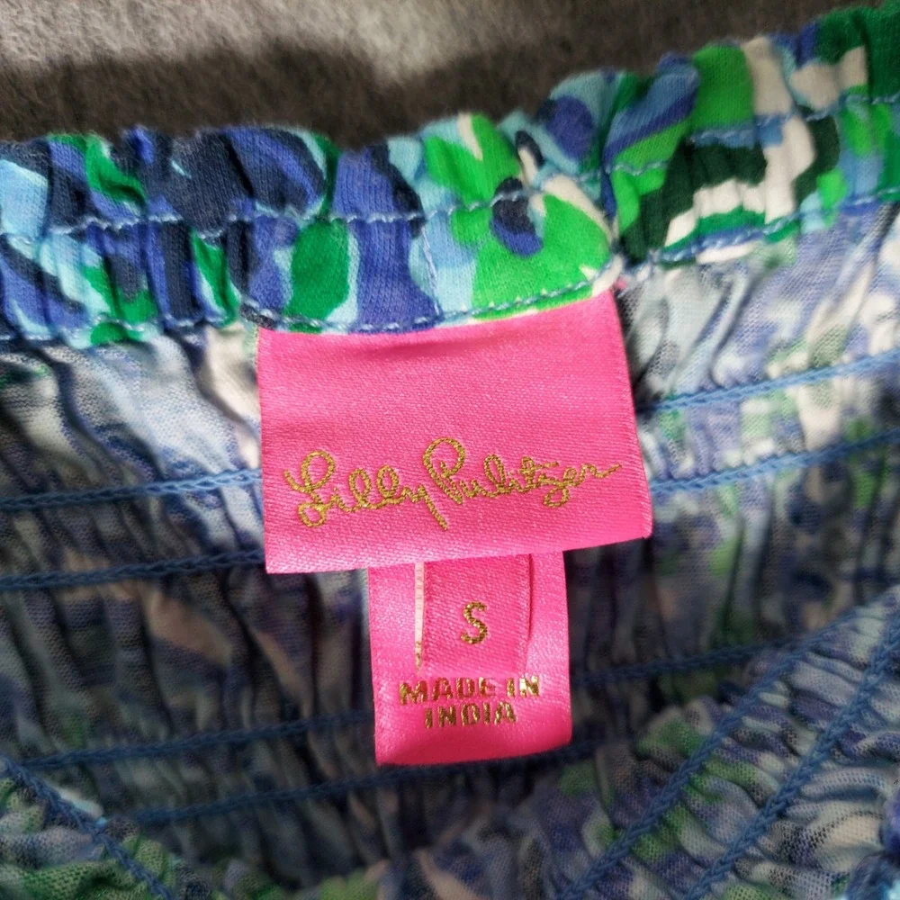 Lilly Pulitzer Girl Mini Beyonca Dress S Smocked Cotton Abaco Tropical Resort